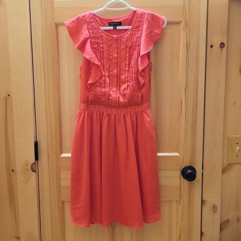 Banana Republic Coral Chiffon Dress